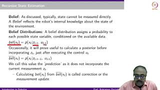 Recursive State Estimation: Bayes Filter: Lecture-29