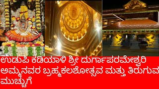 ಉಡುಪಿ ಕಡಿಯಾಳಿ ಶ್ರೀ ದುರ್ಗಾಪರಮೇಶ್ವರಿ ಅಮ್ಮನವರ ಬ್ರಹ್ಮಕಲಶೋತ್ಸವ ಮತ್ತು ತಿರುಗುವ ಮುಚ್ಚುಗೆ