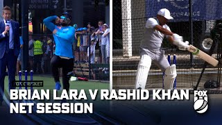 Generational battle: 53 year old Brian Lara and Rashid Khan FACE OFF in the nets! | Fox Cricket