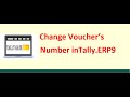 7) How to change Voucher number in Tally (Tally.ERP9 full course )
