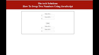 Swap Two Numbers Using JavaScript | How To Swap Two Numbers Using JavaScript