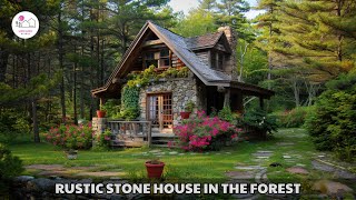 A Timeless Retreat: A Rustic Stone House and Flower Garden