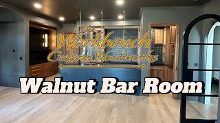 Custom Walnut Bar Room Cabinets by The Workbench