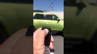 How to work remote start on a 2022 Toyota 4Runner