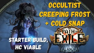 POE 3.19, 3.20 Starter Build - Occultist Creeping Frost + Cold Snap, HC Viable