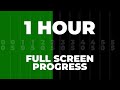 1 Hour Full Screen Progress Bar – Minimal Timer Visualization | 60 Min Time Tracker