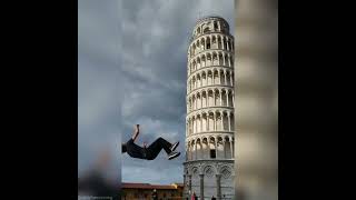 ohhh now i know he fixes the tower of pisa #parkourfail #shorts