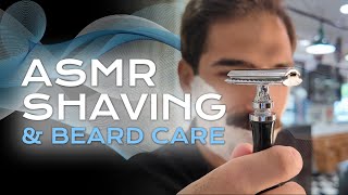 ASMR Mustache Care and Shaving Routine with Buongiorno al Sandalo 🌅🪵