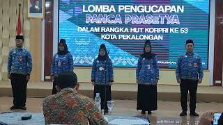 penampilan dinas perindustrian dan tenaga kerja dalam lomba pembacaan panca Prasetya korpri