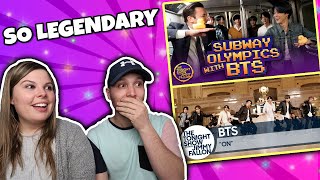 BTS Performs "ON" at Grand Central Terminal for The Tonight Show + Subway Olympics COUPLES REACTION