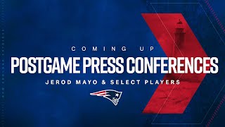 Patriots Postgame Press Conferences 12/22: HC Jerod Mayo, Drake Maye \u0026 Select Players