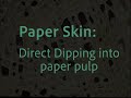 Paper Skin: Direct Dipping Into Paper Pulp