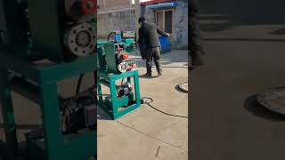 No.925|whatsapp8615966151202|大鐵桶切割機|油桶切蓋切身壓平機|bucket cutting machine|Oil drum cutting machine