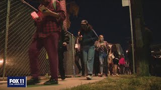 Unhoused residents hold vigil after Echo Park closure