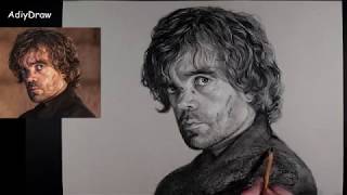 Как нарисовать портрет по фотографии! Peter Hayden Dinklage (Tyrion Lannister) Drawing