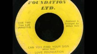 love foundation - 'can you find your sign' rare \u0026 killer norfolk, va psych funk 45 on foundation ltd