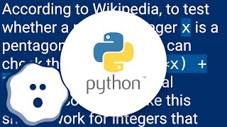 Python - is pentagonal number check