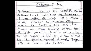 autumn season paragraph class 5