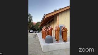 2024 11 22 Metta Forest Monastery The chanting over the sima stones on 4 corners