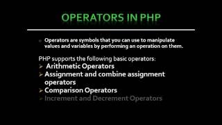 Part- 9 Operators in php, Arithmetic operators