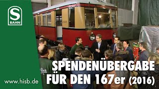 Übergabe einer Spende an die Historische S-Bahn Berlin