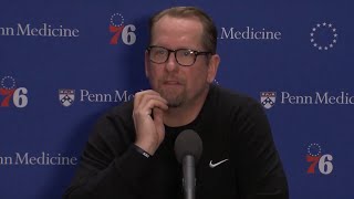 Sixers Nick Nurse on Tough Decision in Hornets Win + Nurse Not Expecting Joel Embiid vs Magic