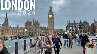 London City Tour 2024 | 4K HDR Virtual Walking Tour around the City | London Win