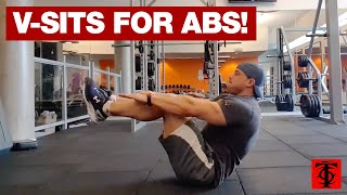 V-Sit Crunch: Correct