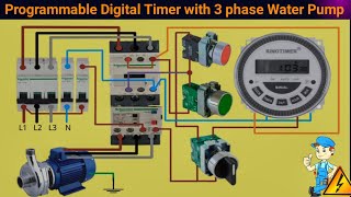 Programmable Digital Timer Switch | Digital Timer Connection to 3 phase Water Pump | Digital Timer