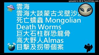 雲海  | 雲海大談蒙古戈壁沙漠（死亡蠕蟲 Mongolian Death Worms | 巨大石柱群 | 恐龍骨 | 高大野人Almas 目擊及拐帶個案）