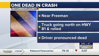 One dead in single-vehicle crash in Hutchinson County