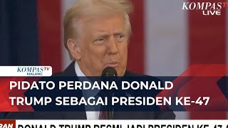 Pidato Perdana Donald Trump Usai Resmi Dilantik Sebagai Presiden AS