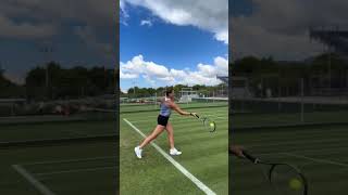 Tennis WTA Wimbledon preps 2023 Aryna Sabalenka Hello Grass #shorts