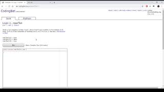 Logic-1 (nearTen) Java Tutorial || Codingbat.com