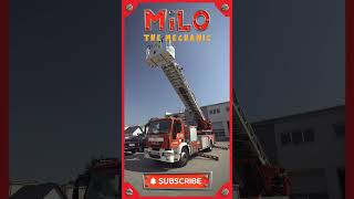 Discovering the Fire Truck’s Amazing Ladder! A Day at the Fire Station with Milo the Mechanic!