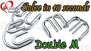 How to Solve the Metal Puzzles Brain Teaser Solutions - Double M Metal Ring Puzzle Solution