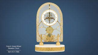 French Great Wheel Skeleton Clock | M.S. Rau