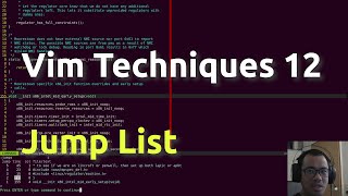 Vim Techniques 12 - Jump List