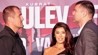 SERGEY KOVALEV KRUSHER STARE DOWN WITH TERVEL PULEV IN FIRST FACE OFF AHEAD OF CRUISERWEIGHT DEBUT!