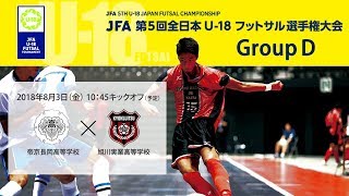 【第5回 全日本U-18フットサル】グループD 帝京長岡高等学校 vs 旭川実業高等学校