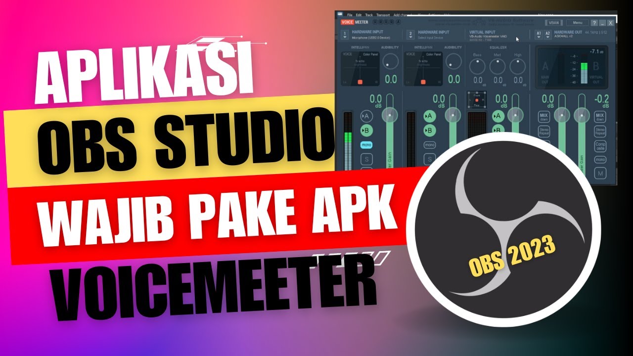 CARA REKAM LAYAR DAW MENGGUNAKAN OBS STUDIO DAN VOICEMEETER - YouTube