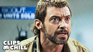 Highway Heist Scene | Chappie (Hugh Jackman)