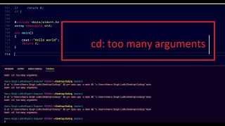 bash: cd too many arguments error in vs code [solved]