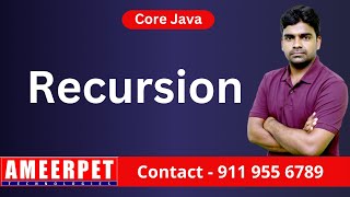 Recursion in Java | By Srinivas | Ameerpet Technologies