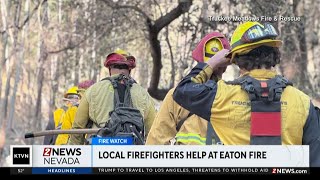 Local firefighter describes response to Eaton Fire in Southern California