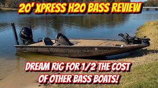 Xpress H 20 Aluminum Walk Though: H 20 Xpress Bass Review/Top Speed of Boat