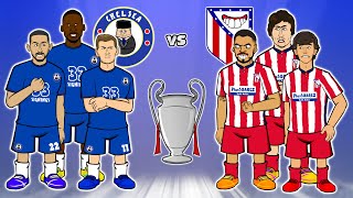 🤣Chelsea vs Atletico Madrid: the cartoon!🤣 (2-0 Champions League Goals Highlights 2021 Ziyech)