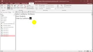 SQL with Microsoft Access 2016 Lesson 8 - Sorting