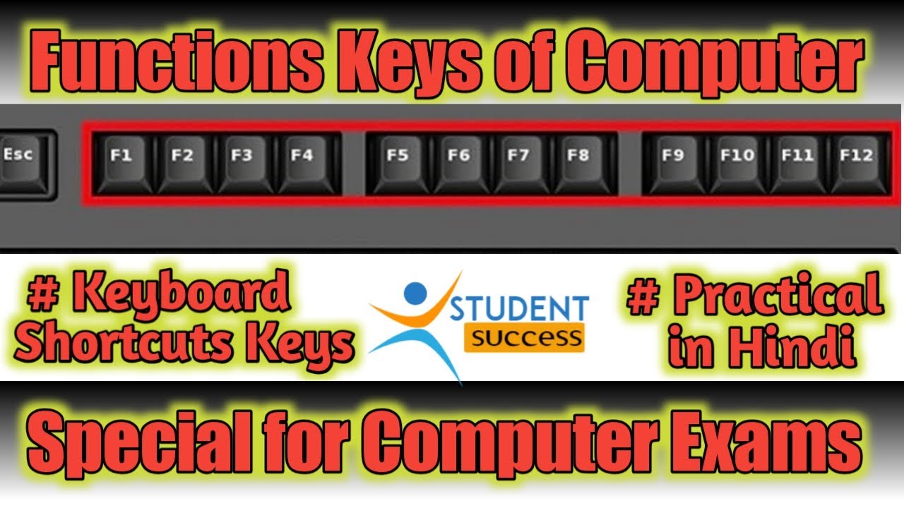 Function Key Of Computer | Use Of Function Key F1 To F12 | Functional ...