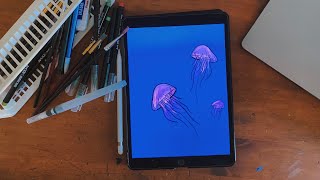 becoming a crazy cat person and drawing jellyfish